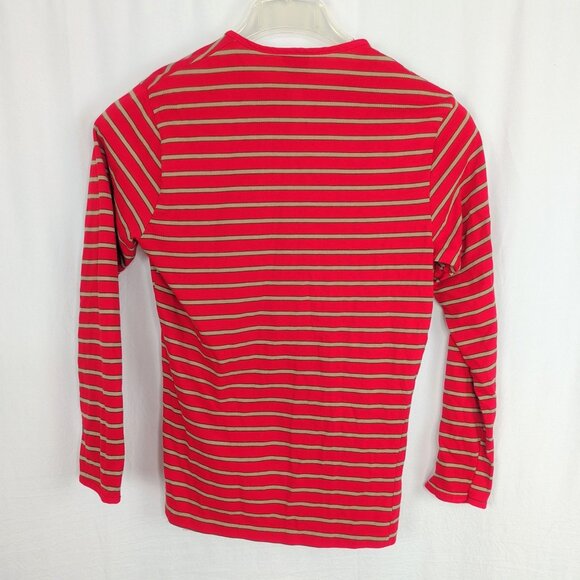 Vintage Hang Ten Honda Shirt Small Red Striped Henley - Picture 5 of 8